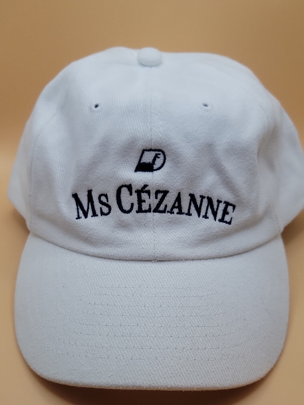 Ms Cézanne White Baseball Cap with Embroidered Logo